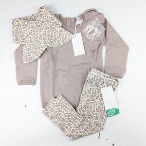 Jamie Kay Amber Eggnog & Softest Mauve Baby Girl Set - 6-12 Months